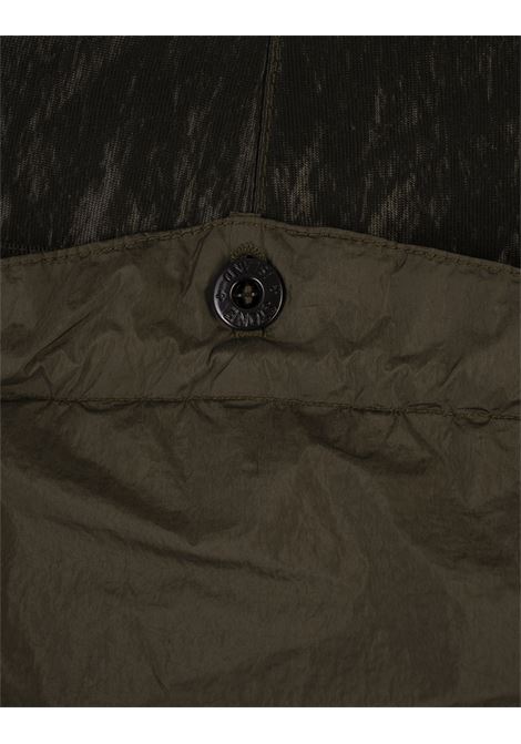 Giacca Con Cappuccio Verde Militare In CRINKLE REPS R-NY STONE ISLAND | K1S154100092-S0A23V0054